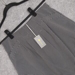 Outback Red Polka Dot Skirt Size M A-Line Pleated Knee Length Black White